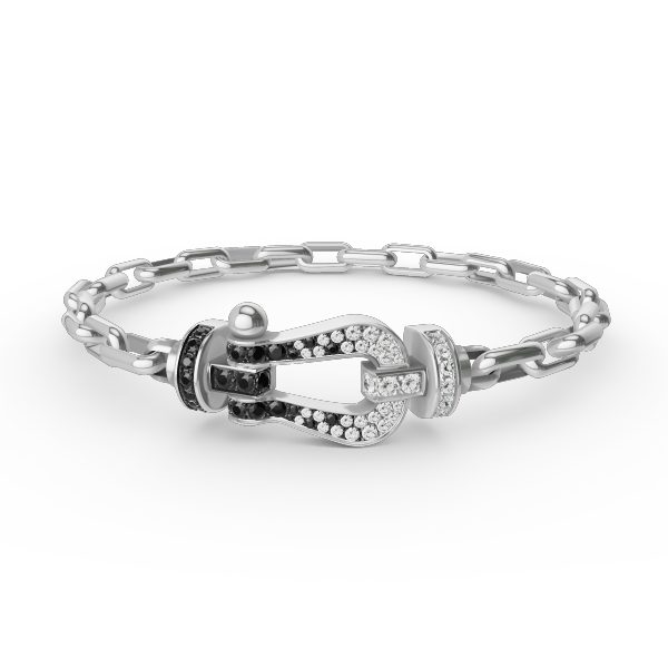 [⭐Renara]FORCE LARGE HORSESHOE CLASP  METAL BRACELET
