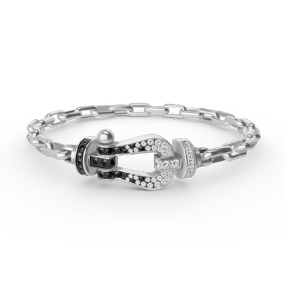[⭐Renara]FORCE LARGE HORSESHOE CLASP  METAL BRACELET
