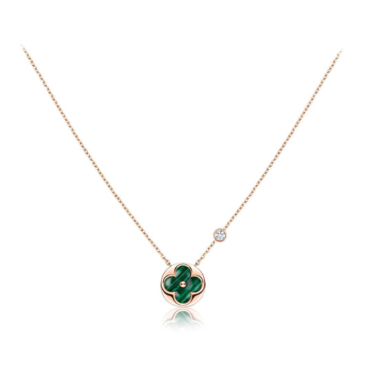 [⭐Renara]SUN PEDANT PINK GOLD 1 DIAMOND NECKLACE