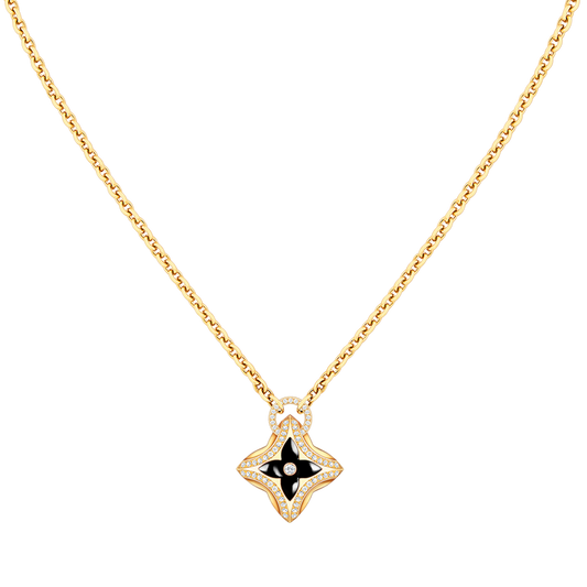 [⭐Renara]STAR PEDANT PINK GOLD DIAMOND NECKLACE