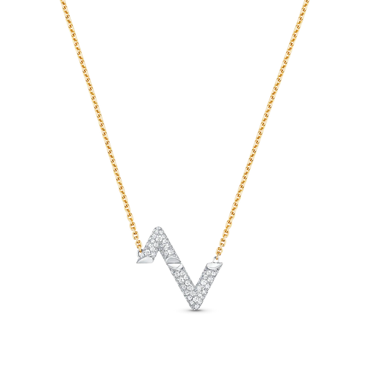 [⭐Renara]VOLT SILVER DIAMOND PEDANT NECKLACE