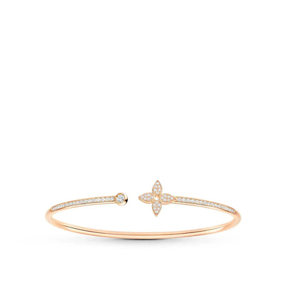 [⭐Renara]IDYLLE PINK GOLD OPEN BRACELET DIAMOND PAVED
