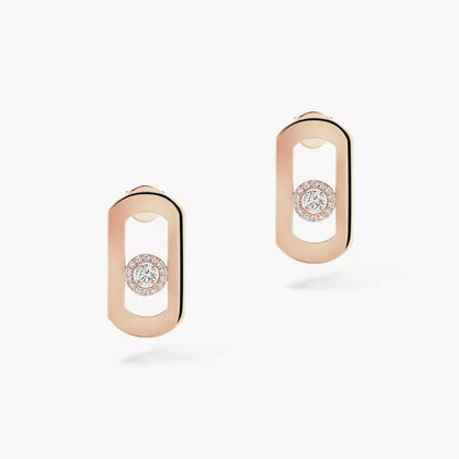 [⭐Renara]So Move Diamond Earrings in Yellow Gold