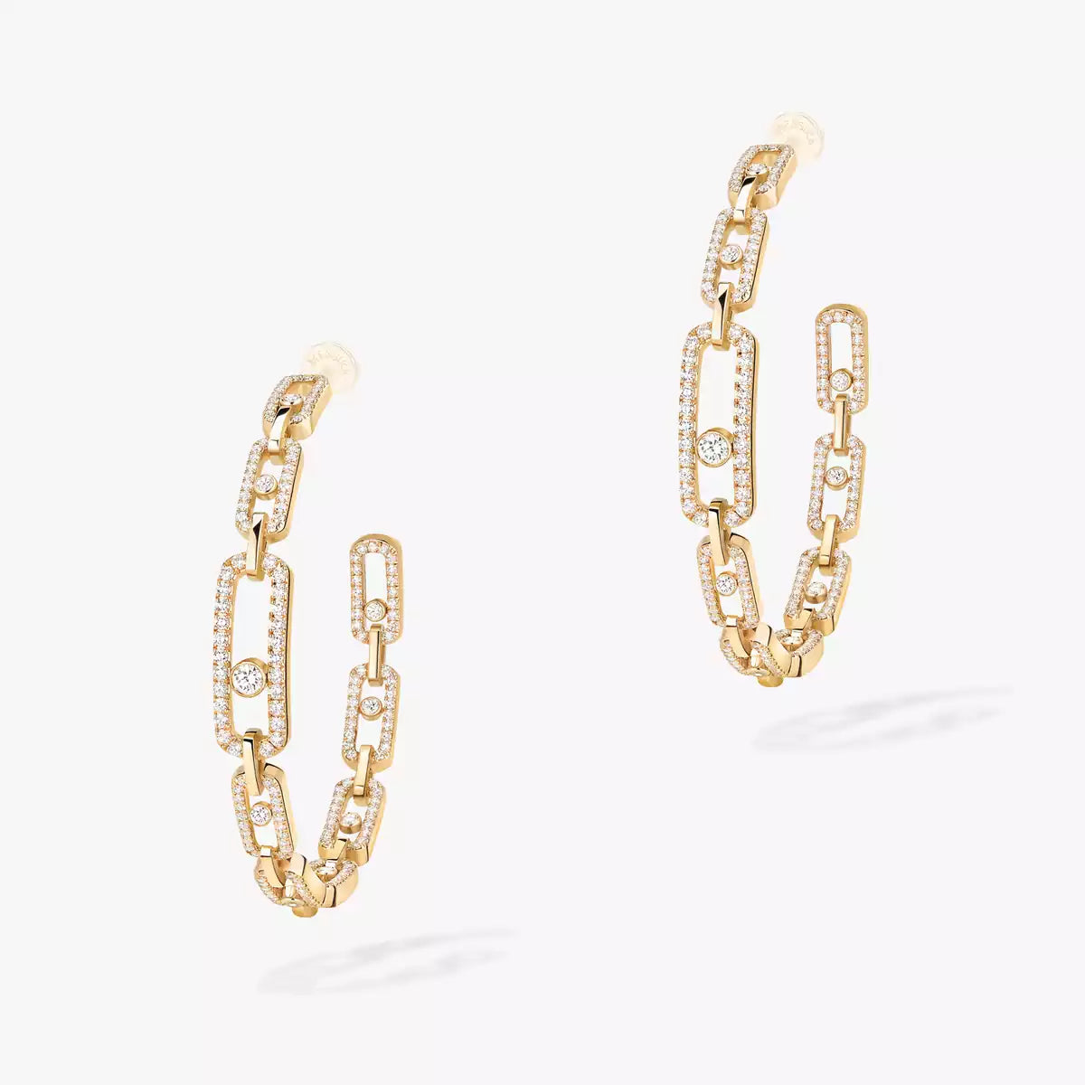[[⭐Renara]Move Link Diamond Hoop Earrings