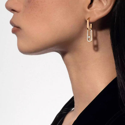 [⭐Renara]Move Link Diamond Earrings