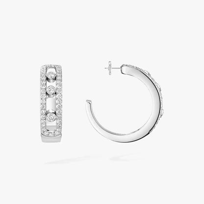 [⭐Renara]Diamond Pave_ Hoop Earrings Move