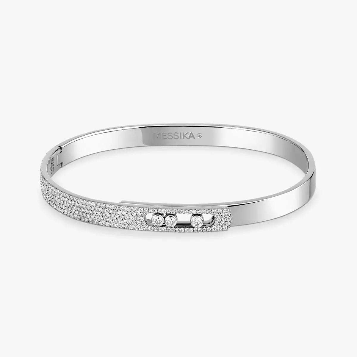 [⭐Renara]Move Noa Rose Gold Pavé Diamond Bangle Bracelet