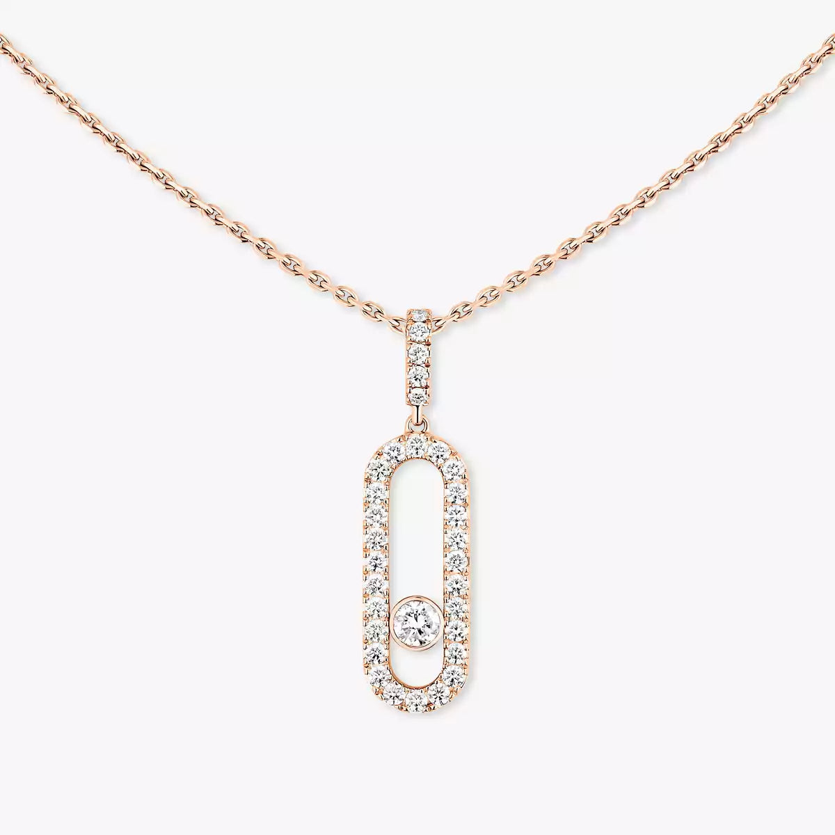 [⭐Renara]Move Uno Diamond Necklace in Rose Gold
