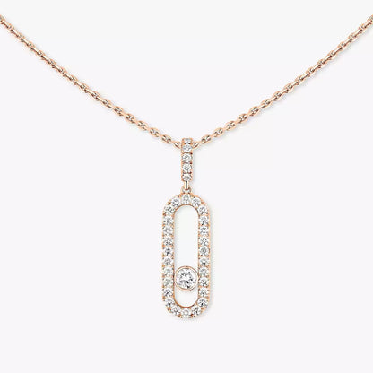 [⭐Renara]Move Uno Diamond Necklace in Rose Gold