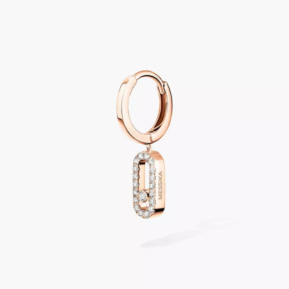 [⭐Renara]Move Uno Single Diamond Hoop Earring