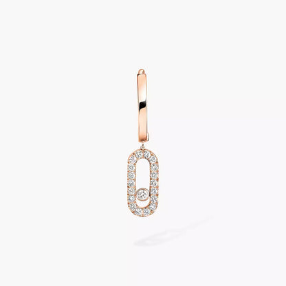 [⭐Renara]Move Uno Single Diamond Hoop Earring