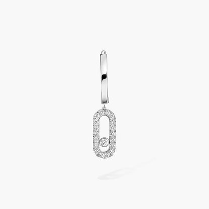 [⭐Renara]Move Uno Single Diamond Hoop Earring