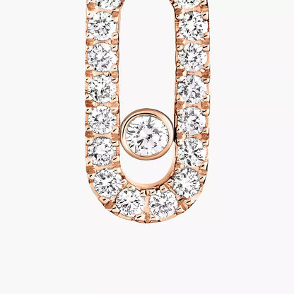 [⭐Renara]Move Uno Single Diamond Hoop Earring