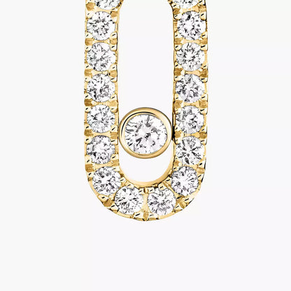 [⭐Renara]Move Uno Single Diamond Hoop Earring