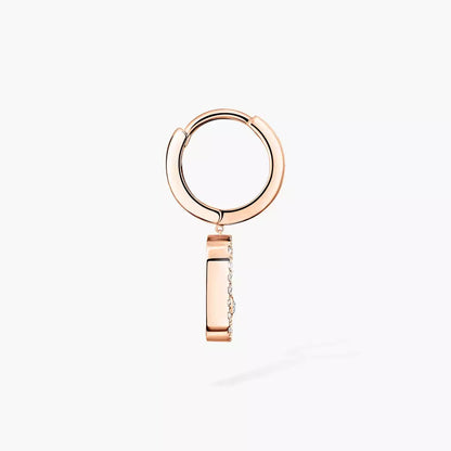 [⭐Renara]Move Uno Single Diamond Hoop Earring