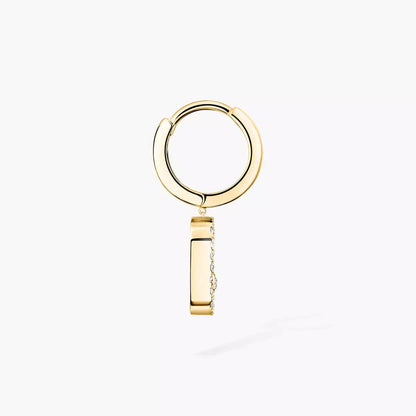 [⭐Renara]Move Uno Single Diamond Hoop Earring
