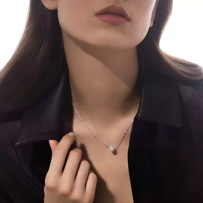 [⭐Renara]Diamond Necklace 0,20ct Brilliant Shape Joy