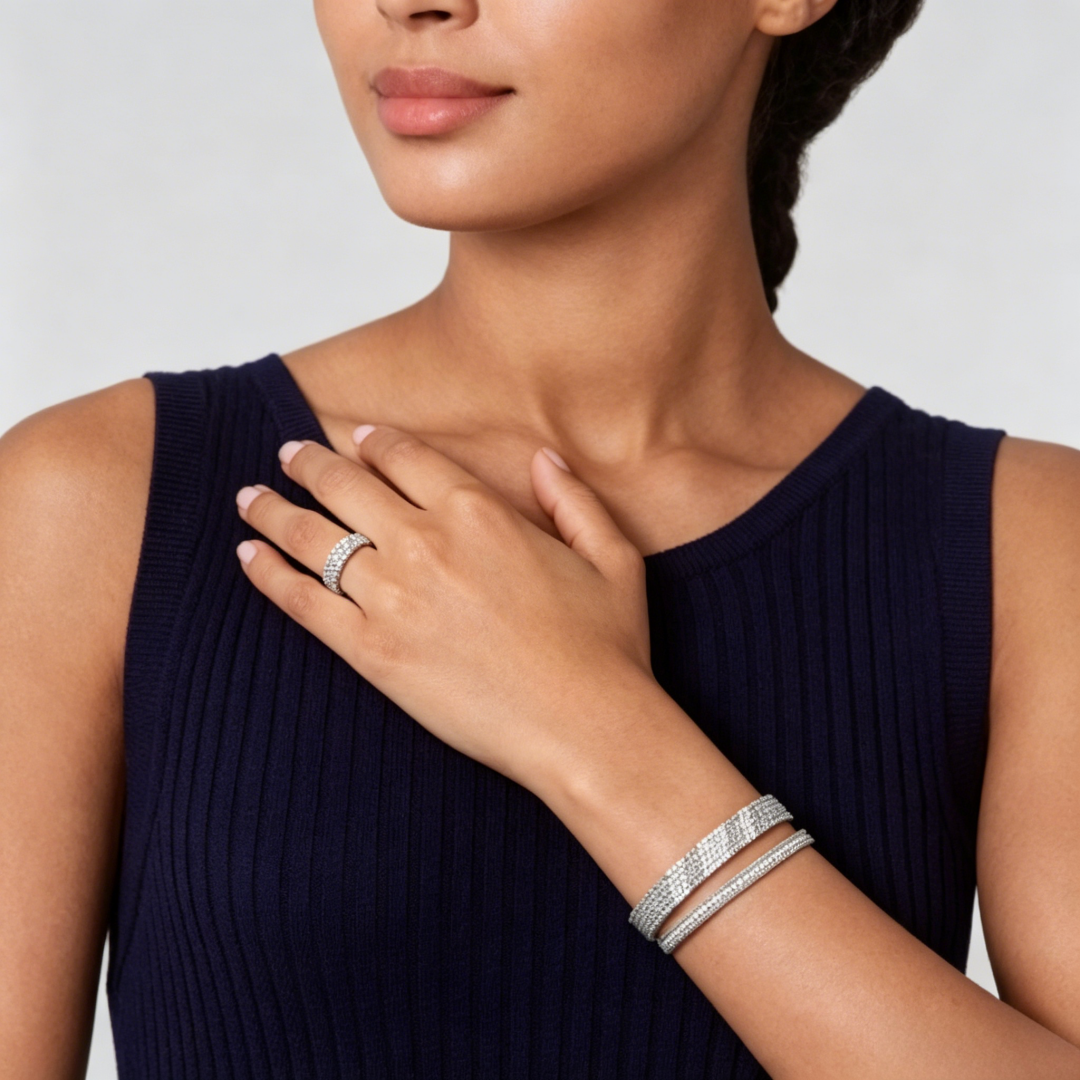 [⭐Renara] THREE-ROW DIAMOND RING