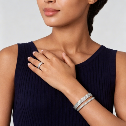 [⭐Renara] THREE-ROW DIAMOND RING