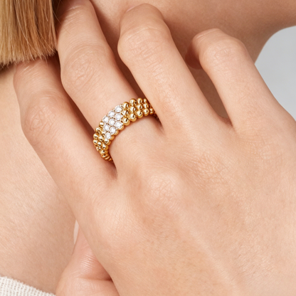 [⭐Renara] THREE-ROW DIAMOND RING