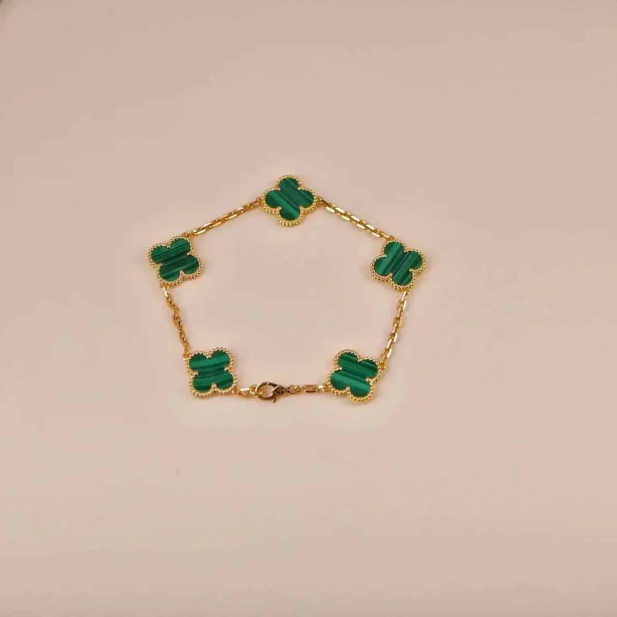 [⭐Renara] CLOVER 5 MOTIF MALACHITE BRACELET COLLECTION