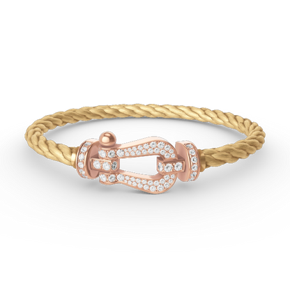 [⭐Renara]FORCE LARGE HORSESHOE FULL DIAMOND BRACELET ROSE GOLD