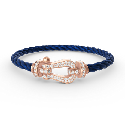 [⭐Renara]FORCE LARGE HORSESHOE FULL DIAMOND BRACELET ROSE GOLD