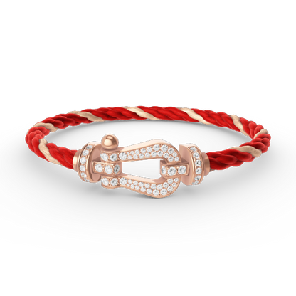 [⭐Renara]FORCE LARGE HORSESHOE FULL DIAMOND BRACELET ROSE GOLD