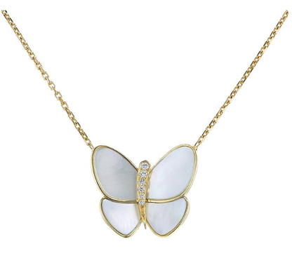 [⭐Renara]BUTTERFLY GOLD MOP DIAMOND NECKLACE