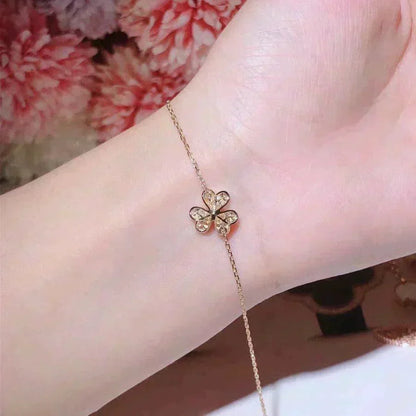 [⭐Renara]FRIVOLE GOLD FLOWER DIAMOND BRACELET