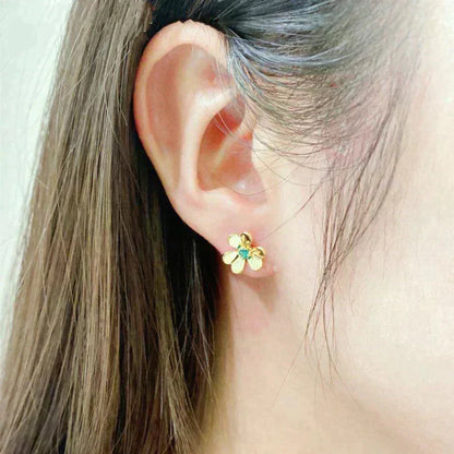 [⭐Renara]FRIVOLE  FLOWER MALACHITE EARRINGS