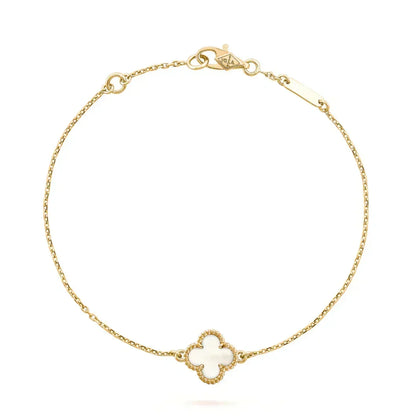 [⭐Renara]CLOVER WHITE MOP SINGLE FLOWER BRACELET