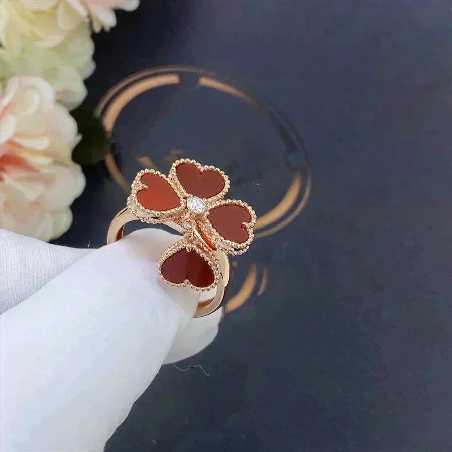 [⭐Renara]SWEET CLOVER CARNELIAN RING