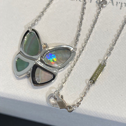 [⭐Renara]LARGE BUTTERFLY SILVER PENDANT DIAMOND NECKLACE