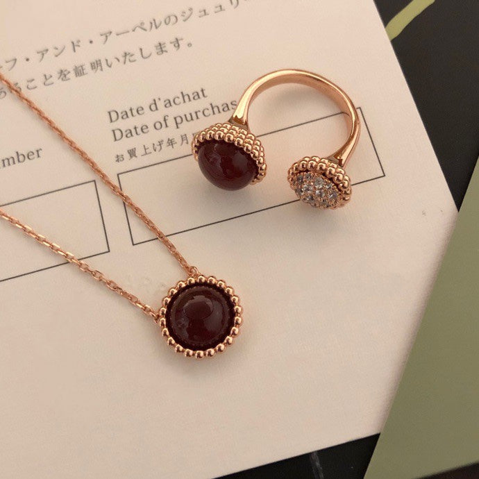 [⭐Renara]PERLEE COULEURS DIAMOND ROSE GOLD BETWEEN THE FINGER RING