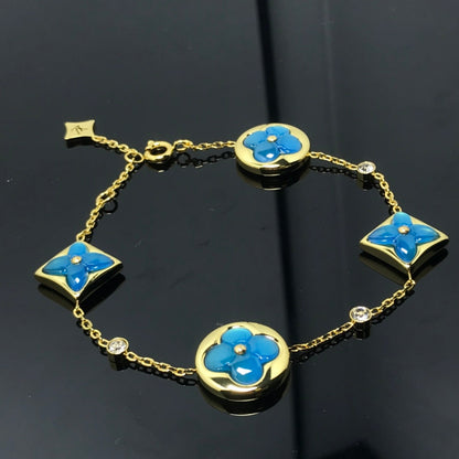 [⭐Renara]STAR AND SUN 4 MOTIF BLUE BRACELET