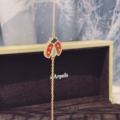 [⭐Renara]LUCKY SPRING 1 MOTIF PINK GOLD BRACELET