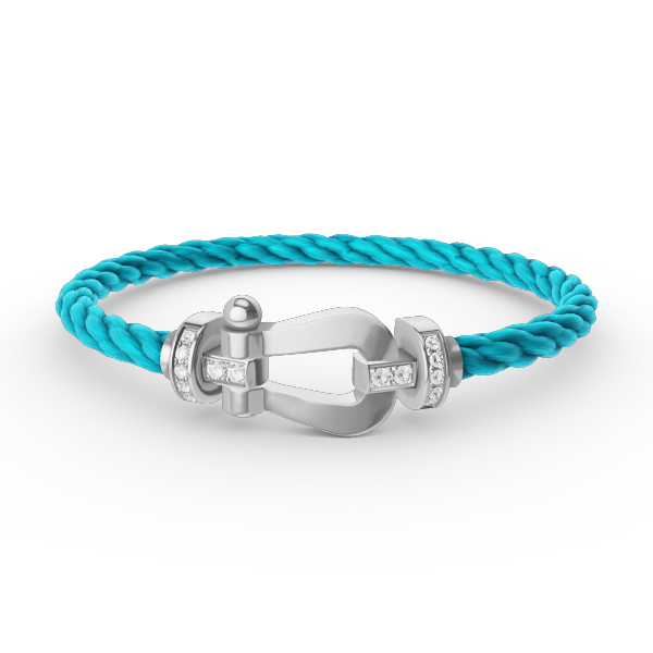 [⭐Renara]FORCE LARGE HORSESHOE HALF DIAMOND BRACELET SILVER