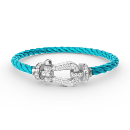 [⭐Renara]FORCE LARGE HORSESHOE FULL DIAMOND BRACELET SILVER